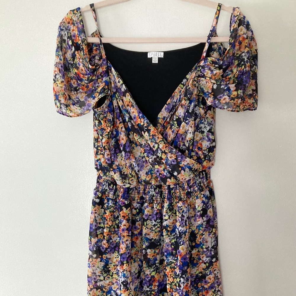 Spence floral off-the-shoulder dress